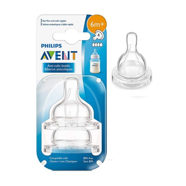 Tetina anti-colic 6m+ 2unidad philips avent